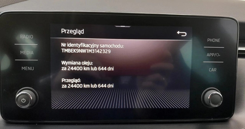 Skoda Scala cena 89900 przebieg: 66707, rok produkcji 2021 z Wyrzysk małe 254